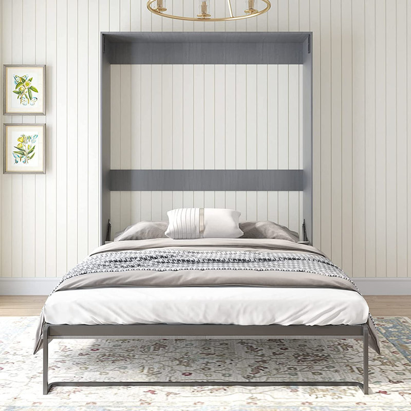 Ebern Designs Murphy Bed With Wardrobe Folding Wall Bed For Bedroom Fold Up Murphy Bed Cabinet Queen Murphy Chest Bed Can Be Folded Into A Cabinet